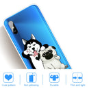 For Xiaomi Redmi 9A Coloured Drawing Pattern Highly Transparent TPU Protective Case(Selfie Dog)