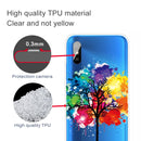For Xiaomi Redmi 9A Coloured Drawing Pattern Highly Transparent TPU Protective Case(Oil Painting Tree)