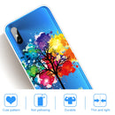 For Xiaomi Redmi 9A Coloured Drawing Pattern Highly Transparent TPU Protective Case(Oil Painting Tree)