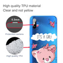 For Xiaomi Redmi 9A Coloured Drawing Pattern Highly Transparent TPU Protective Case(Cute Cat)