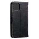 For iPhone 12 mini Retro Splicing Horizontal Flip Leather Case with Card Slots & Holder & Wallet(Black)