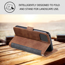 For iPhone 12 mini Retro Splicing Horizontal Flip Leather Case with Card Slots & Holder & Wallet(Grey)