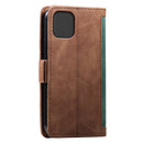 For iPhone 12 mini Retro Splicing Horizontal Flip Leather Case with Card Slots & Holder & Wallet(Green)
