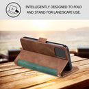 For iPhone 12 mini Retro Splicing Horizontal Flip Leather Case with Card Slots & Holder & Wallet(Green)