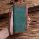 For iPhone 12 mini Retro Splicing Horizontal Flip Leather Case with Card Slots & Holder & Wallet(Green)