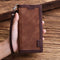 For iPhone 12 / 12 Pro Retro Splicing Horizontal Flip Leather Case with Card Slots & Holder & Wallet(Brown)