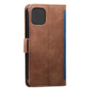 For iPhone 12 / 12 Pro Retro Splicing Horizontal Flip Leather Case with Card Slots & Holder & Wallet(Blue)