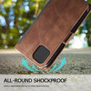 For iPhone 12 / 12 Pro Retro Splicing Horizontal Flip Leather Case with Card Slots & Holder & Wallet(Grey)