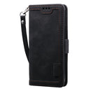 For iPhone 12 Pro Max Retro Splicing Horizontal Flip Leather Case with Card Slots & Holder & Wallet(Black)