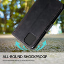 For iPhone 12 Pro Max Retro Splicing Horizontal Flip Leather Case with Card Slots & Holder & Wallet(Black)