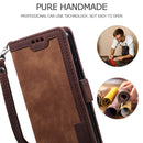For iPhone 12 Pro Max Retro Splicing Horizontal Flip Leather Case with Card Slots & Holder & Wallet(Brown)