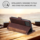 For iPhone 12 Pro Max Retro Splicing Horizontal Flip Leather Case with Card Slots & Holder & Wallet(Brown)