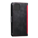 For iPhone 12 Pro Max Retro Splicing Horizontal Flip Leather Case with Card Slots & Holder & Wallet(Red)