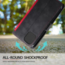 For iPhone 12 Pro Max Retro Splicing Horizontal Flip Leather Case with Card Slots & Holder & Wallet(Red)