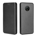 For Doogee X95 Carbon Fiber Texture Magnetic Horizontal Flip TPU + PC + PU Leather Case with Card Slot & Lanyard(Black)