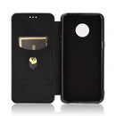 For Doogee X95 Carbon Fiber Texture Magnetic Horizontal Flip TPU + PC + PU Leather Case with Card Slot & Lanyard(Black)