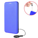 For Doogee X95 Carbon Fiber Texture Horizontal Flip TPU + PC + PU Leather Case with Card Slot & Lanyard(Brown)