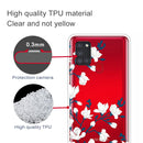 For Samsung Galaxy A21s Shockproof Painted Transparent TPU Protective Case(Magnolia)
