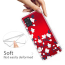 For Samsung Galaxy A21s Shockproof Painted Transparent TPU Protective Case(Magnolia)