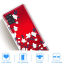 For Samsung Galaxy A21s Shockproof Painted Transparent TPU Protective Case(Magnolia)