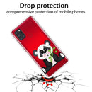 For Samsung Galaxy A21s Shockproof Painted Transparent TPU Protective Case(Bamboo Bear)
