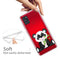 For Samsung Galaxy A21s Shockproof Painted Transparent TPU Protective Case(Bamboo Bear)