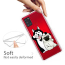 For Samsung Galaxy A21s Shockproof Painted Transparent TPU Protective Case(Selfie Dog)