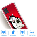For Samsung Galaxy A21s Shockproof Painted Transparent TPU Protective Case(Selfie Dog)