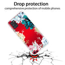 For Samsung Galaxy A21s Shockproof Painted Transparent TPU Protective Case(Gem Flower)