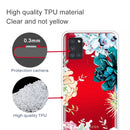 For Samsung Galaxy A21s Shockproof Painted Transparent TPU Protective Case(Gem Flower)