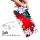For Samsung Galaxy A21s Shockproof Painted Transparent TPU Protective Case(Gem Flower)