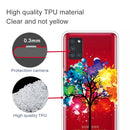 For Samsung Galaxy A21s Shockproof Painted Transparent TPU Protective Case(Oil Painting Tree)