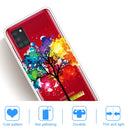 For Samsung Galaxy A21s Shockproof Painted Transparent TPU Protective Case(Oil Painting Tree)