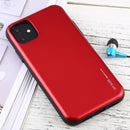 For iPhone 12 mini GOOSPERY SKY SLIDE BUMPER TPU + PC Sliding Back Cover Protective Case with Card Slot(Red)