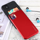 For iPhone 12 mini GOOSPERY SKY SLIDE BUMPER TPU + PC Sliding Back Cover Protective Case with Card Slot(Red)