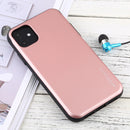 For iPhone 12 mini GOOSPERY SKY SLIDE BUMPER TPU + PC Sliding Back Cover Protective Case with Card Slot(Rose Gold)