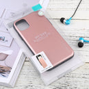 For iPhone 12 mini GOOSPERY SKY SLIDE BUMPER TPU + PC Sliding Back Cover Protective Case with Card Slot(Rose Gold)