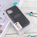 For iPhone 12 / 12 Pro GOOSPERY SKY SLIDE BUMPER TPU + PC Sliding Back Cover Protective Case with Card Slot(Dark Blue)