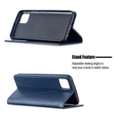 For OPPO Realme C11 Rhombus Texture Horizontal Flip Magnetic Leather Case with Holder & Card Slots(Blue)