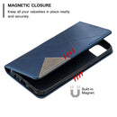 For OPPO Realme C11 Rhombus Texture Horizontal Flip Magnetic Leather Case with Holder & Card Slots(Blue)