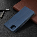 For OPPO Realme C11 Rhombus Texture Horizontal Flip Magnetic Leather Case with Holder & Card Slots(Blue)