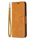 For OPPO Reno4 Pro 5G Retro Lambskin Texture Pure Color Horizontal Flip PU Leather Case, with Holder & Card Slots & Wallet & Lanyard(Yellow)