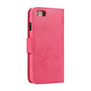 For iPhone SE 2022 / SE 2020 / 8 / 7 KLT888-2 Retro 2 in 1 Detachable Magnetic Horizontal Flip TPU + PU Leather Case with Holder & Card Slots & Photo Frame & Wallet(Rose Red)