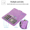 For iPhone SE 2022 / SE 2020 / 8 / 7 KLT888-2 Retro 2 in 1 Detachable Magnetic Horizontal Flip TPU + PU Leather Case with Holder & Card Slots & Photo Frame & Wallet(Purple)