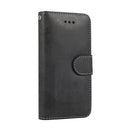 For iPhone SE 2022 / SE 2020 / 8 / 7 KLT888-2 Retro 2 in 1 Detachable Magnetic Horizontal Flip TPU + PU Leather Case with Holder & Card Slots & Photo Frame & Wallet(Black)