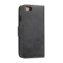 For iPhone SE 2022 / SE 2020 / 8 / 7 KLT888-2 Retro 2 in 1 Detachable Magnetic Horizontal Flip TPU + PU Leather Case with Holder & Card Slots & Photo Frame & Wallet(Black)