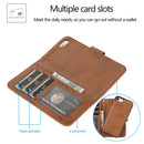 For iPhone SE 2022 / SE 2020 / 8 / 7 KLT888-2 Retro 2 in 1 Detachable Magnetic Horizontal Flip TPU + PU Leather Case with Holder & Card Slots & Photo Frame & Wallet(Brown)