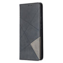 For Samsung Galaxy S20 FE 5G / S20 Lite Rhombus Texture Horizontal Flip Magnetic Leather Case with Holder & Card Slots(Black)