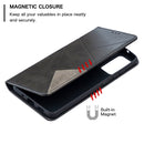 For Samsung Galaxy S20 FE 5G / S20 Lite Rhombus Texture Horizontal Flip Magnetic Leather Case with Holder & Card Slots(Black)