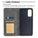 For Samsung Galaxy S20 FE 5G / S20 Lite Rhombus Texture Horizontal Flip Magnetic Leather Case with Holder & Card Slots(Grey)
